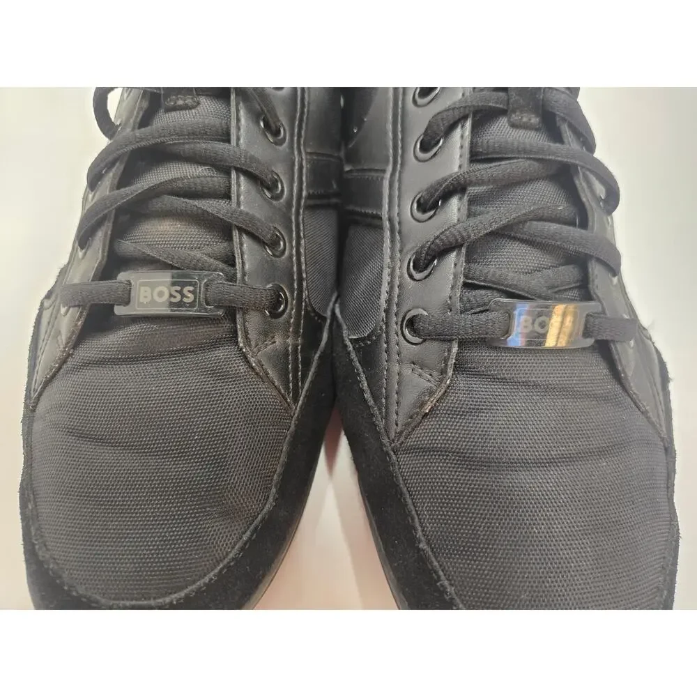 BOSS Hugo Boss Lighter Low Top Sneakers Men's EU 46 US 13 Black 50471236 Shoes